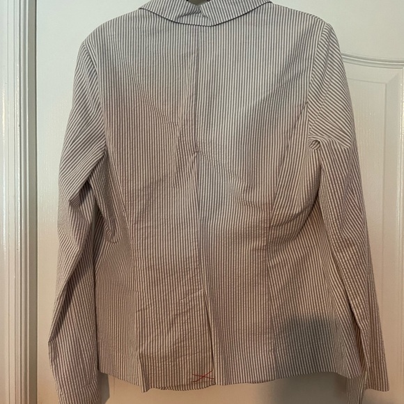 NWT New Merona Women's Size Large Striped One Button Blazer Jacket - Picture 5 of 5